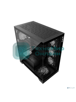 Компьютерный корпус XPG INVADER X BLACK (INVADERXMT-BKCWW) Mid-Tower Gaming ATX PC Case with Panoramic View, Tempered Glass Panels, and RGb Lighting Black