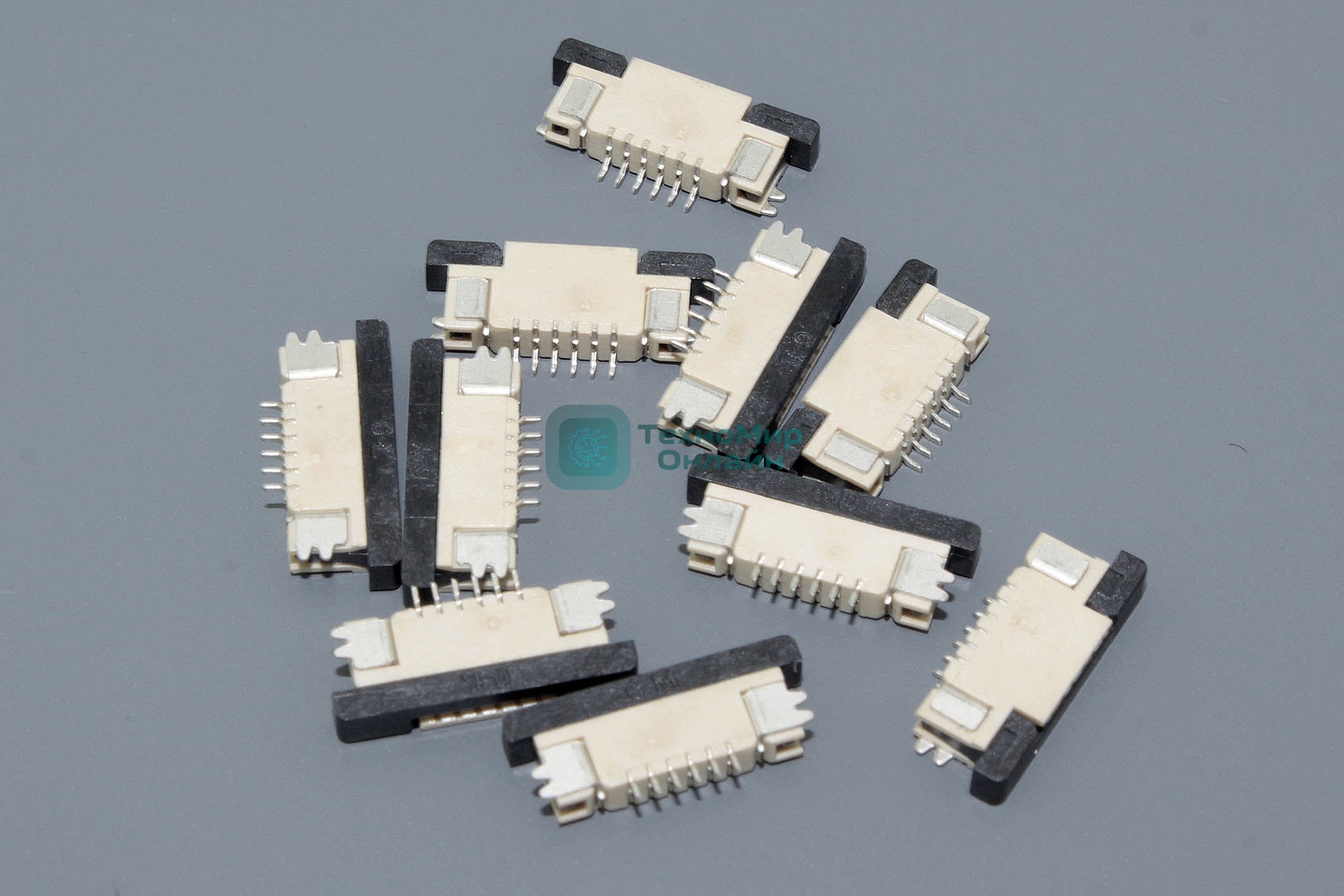 Разъем FPC Half Coverage Top Contact 0.8K-BS-6PWB 6 pin высота 2мм шаг 0,8мм 10 шт