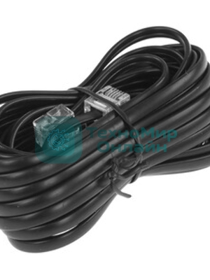 Кабель телефонный аппарат-розетка Cablexpert TC6P4C-5M-BK, 5 м черный