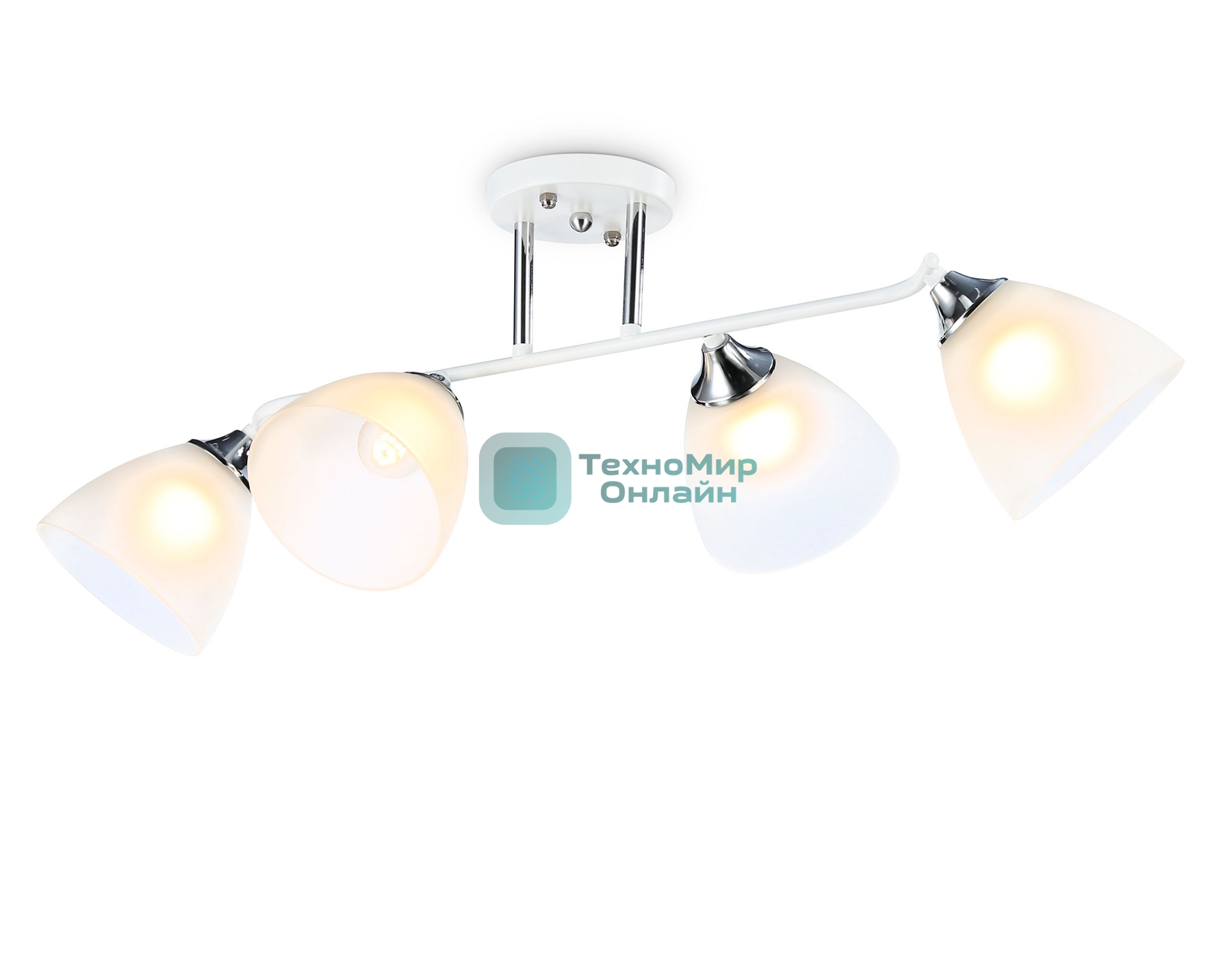 Светильник Ambrella light TR303003/4 WH/CH/FR белый/хром/белый матовый E27/4 max 40W 780*350*240