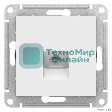 Розетка компьютерная RJ45, механизм, белый