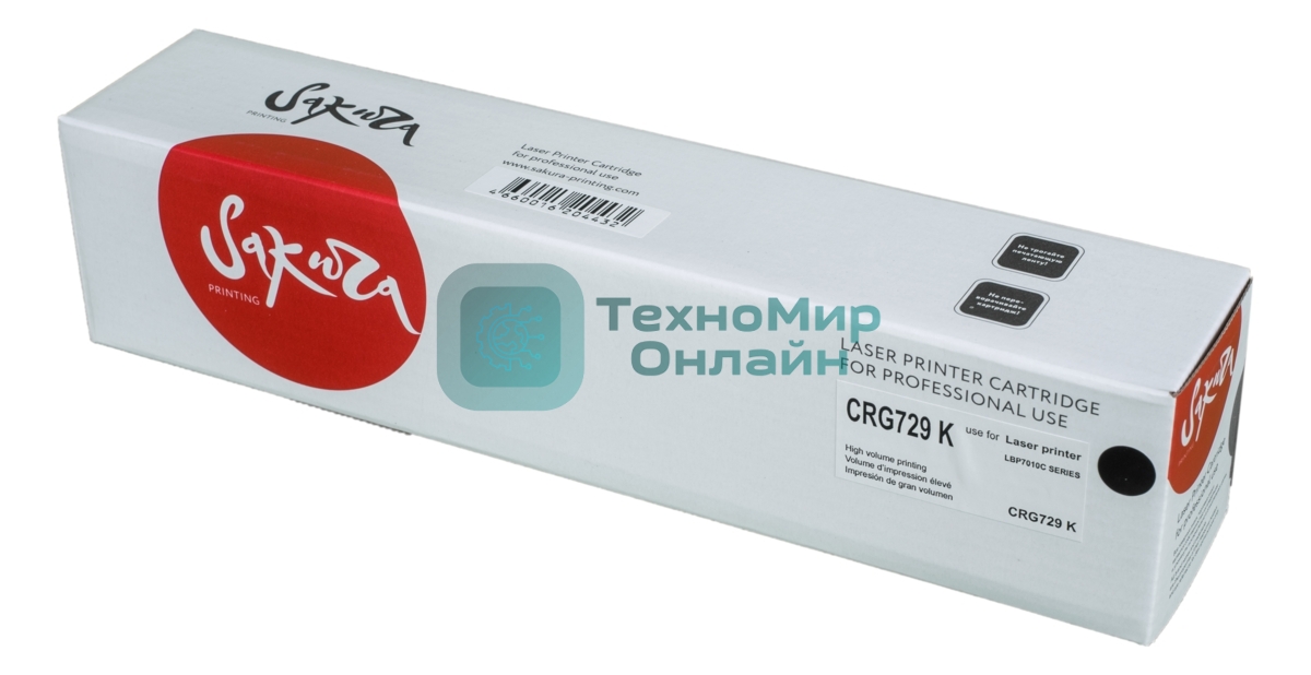 Картридж лазерный Sakura CRG729K для Canon LBP 7010C/7018C, черный, 1200 к.