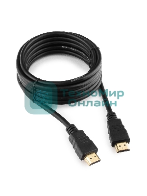 Кабель Cablexpert HDMI CC-HDMI4-10, 19M/19M, v2.0, медь, позол.разъемы, экран, 3м, черный, пакет
