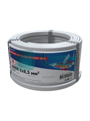 Провод ШВВП Rexant 2х0,5 мм², длина 50 метров, ГОСТ 7399-97