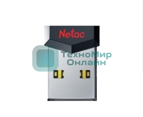 Флешка USB Netac UM81 (NT03UM81N-016G-20BK), 16Gb, USB 2.0, R/W 30/10, черный/красный