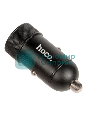 Автомобильная зарядка (от прикуривателя) HOCO Z32A Flash power Fully compatible car charger, черный