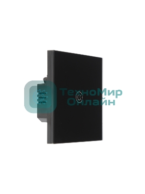 Выключатель умный Wi-Fi однокнопочный черный SECURIC