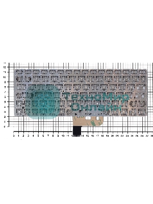 Клавиатура для ноутбука Asus Zenbook UX334FAC темно-синяя с подсветкой