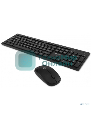Комплект клавиатура+мышь Oklick S255W беспроводной, USB, 1200 DPI, чёрный