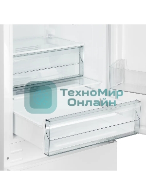 Встраиваемый холодильник Kuppersberg RBN 1763, полезный объем 233 л, сенсорное управление, полезный объем морозильной камеры 63 л, No Frost, LED подсветка, перенавешиваемые двери, суперзаморозка, отсек для овощей, белый