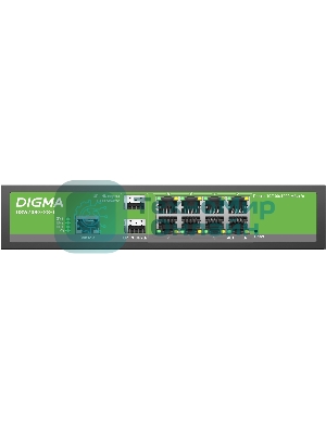 Коммутатор Digma DSW708G-2S-T (L2+) 8x1 Гбит/с 2SFP управляемый