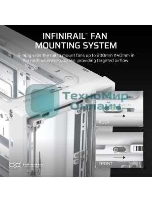 Компьютерный корпус без блока питания Corsair Frame 4000D, Midi-Tower, TG, no fan, 2xUSB-A 3.2, 1xUSB 3.2 Type-C, E-ATX, ATX, mATX, mITX White