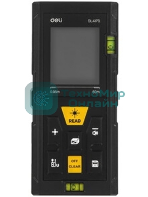 Лазерный дальномер Deli DL4170 (Диапазон измерения 0,05~80м, точность измерения: ±3мм)