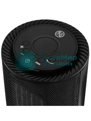 Тепловентилятор керамический Denzel DTFC-1200, черный, 600/1200 Вт, 12 м2, 3 режима, термостат