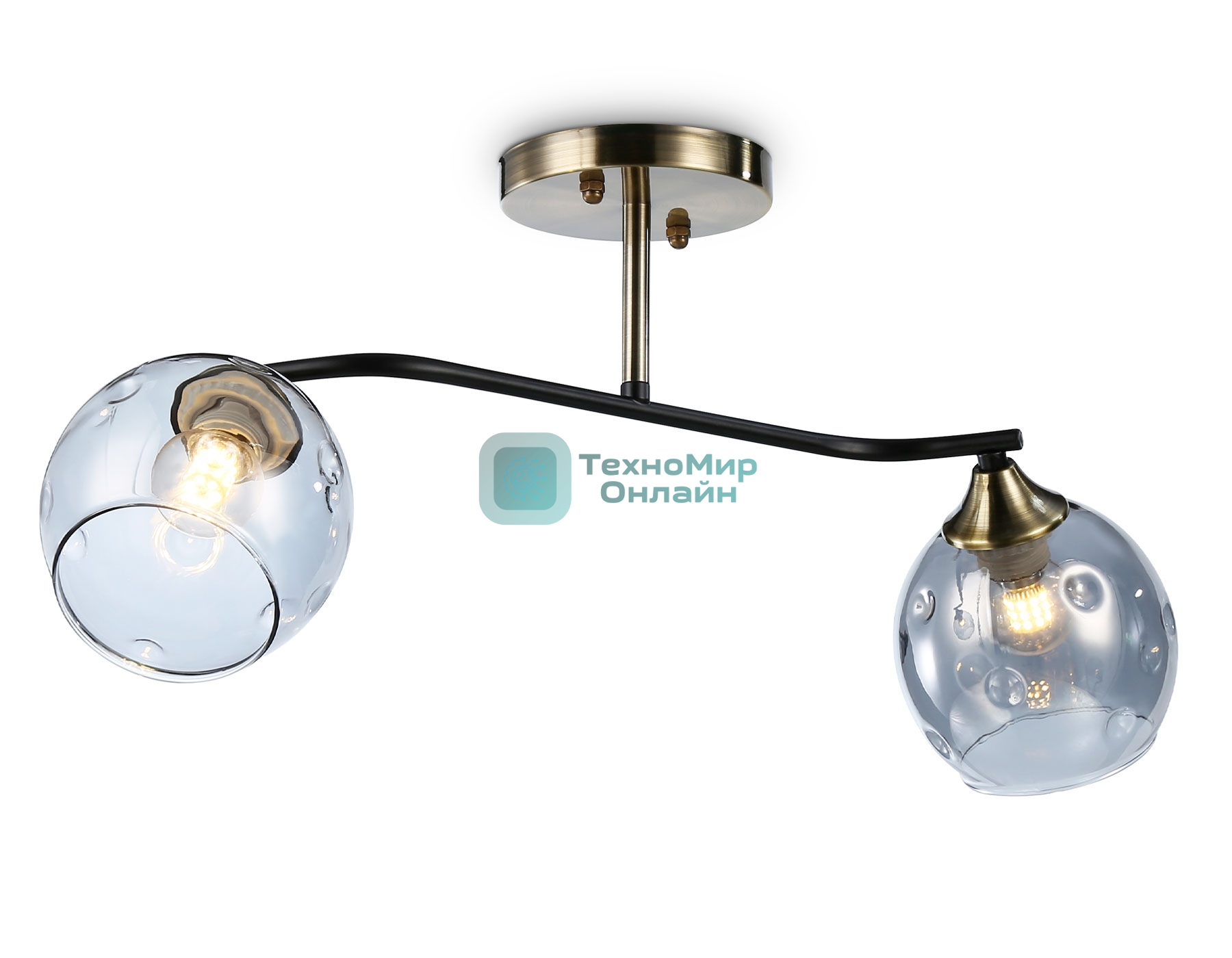 Светильник Ambrella light TR303008/2 SB/BK/SM  бронза/черный/дымчатый E27/2 max 40W 560*140*240