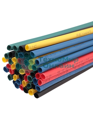Термоусаживаемые трубки Rexant 3,5/1,75 мм, набор пять цветов, упаковка 50 шт. по 1 м