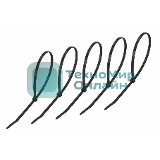 Хомут-стяжкa нeйлонoвая Rexant 400x4,8 мм, черная, упаковка 25 шт.