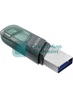 Флешка USB Sandisk 128Gb iXpand Flip SDIX90N-128G-GN6NE USB3.1 зеленый/серебристый