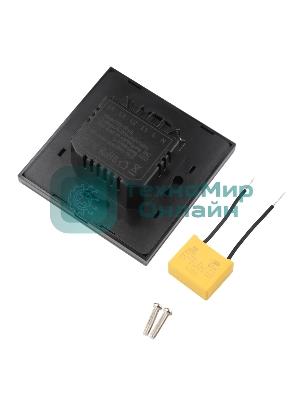 Выключатель умный Wi-Fi однокнопочный черный SECURIC