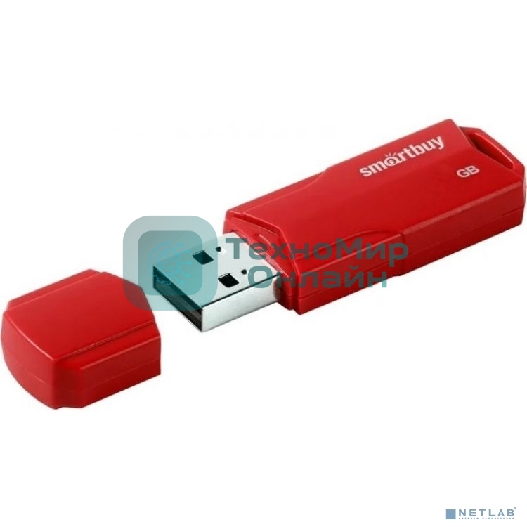Флешка USB SmartBuy CLUE Red (SB8GbCLU-R), 8Gb, USB 2.0, R/W 20/10, красный