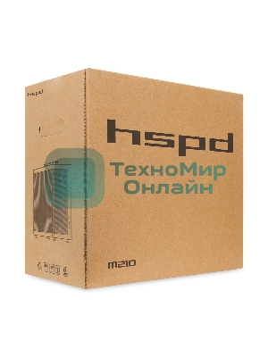 Компьютерный корпус без блока питания HSPD M210, Mesh Mid Tower, черный, 0.7 SPCC, 1x90мм mATX, mITX 140/280/150мм 1x2.5
