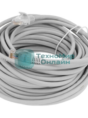 Патч-корд LSZH UTP Cablexpert PP31-10M cat.5e, 10м, литой, многожильный, серый