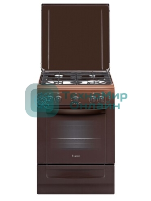 Плита газовая Gefest ПГ 6100-02 0310 коричневый, конфорок 4 шт, духовка 52 л, 60 см x 85 см x 60 см