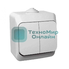 Выключатель 2-кл. ОП Этюд 10А IP44 белый SchE BA10-042B