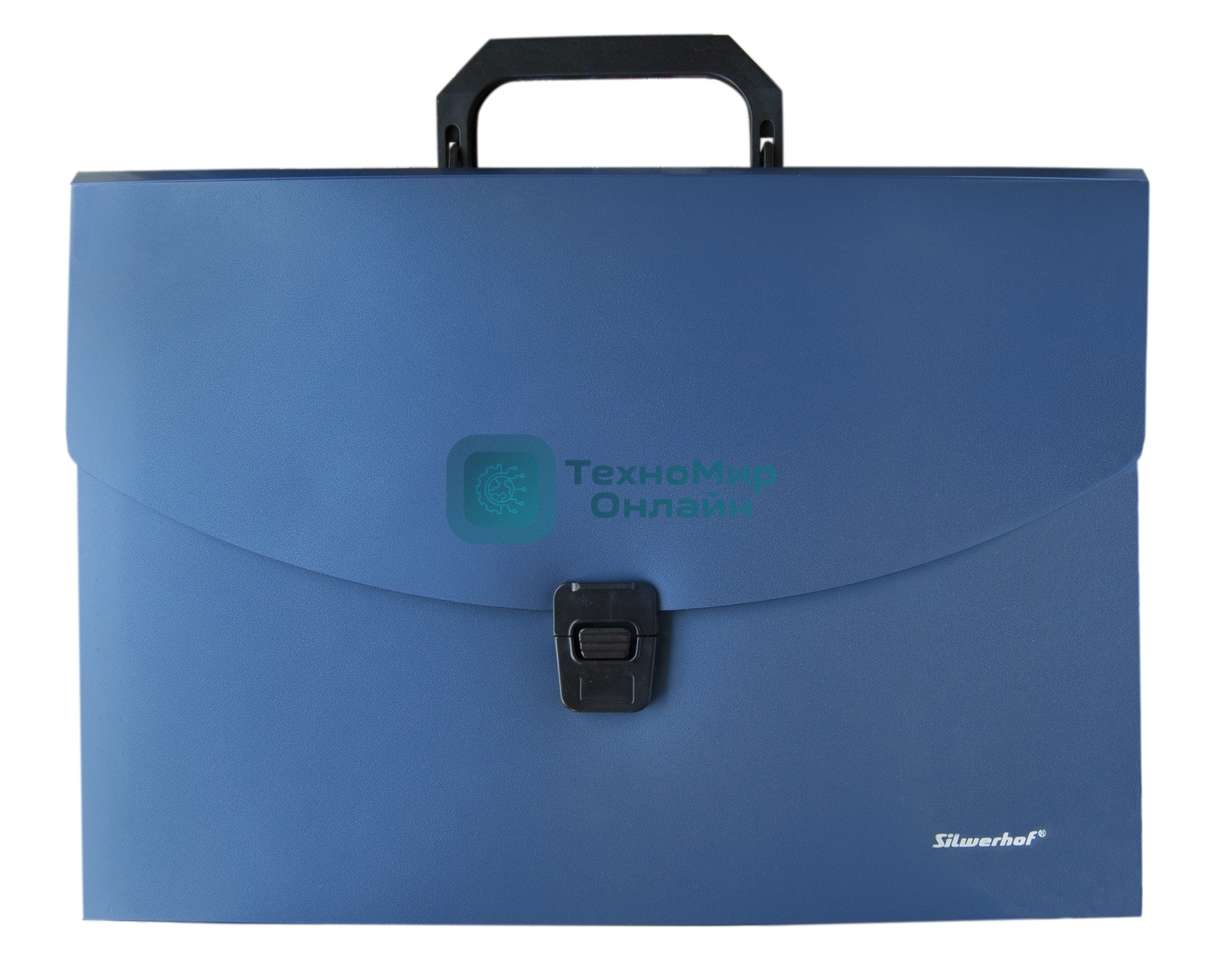 Папка-портфель Silwerhof Perlen 322716-02 6 отделений, A4, пластик, синий металлик