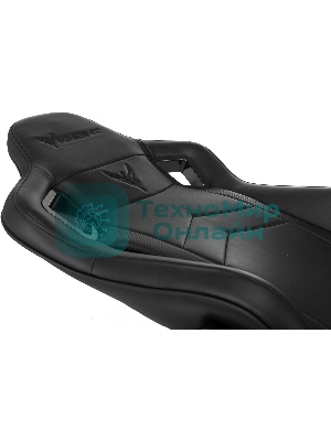 Кресло Knight Gladiator черный, экокожа, 120 кг, механизм качания