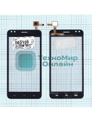 Сенсорное стекло (тачскрин) для Prestigio Muze C3 MultiPhone 3504, черное