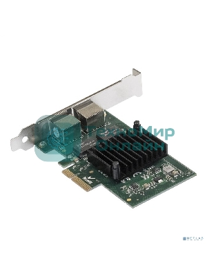 Сетевой адаптер ExeGate EXE-I350-T2V2 (PCI-E x4 v2.1, порты 2xRJ45 (медные), 10/100/1000Mbps, Gigabit NIC Intel Chipset NHI350AM2)