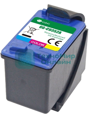 Картридж струйный G&G GG-C9352A многоцветный (11,4 мл) для HP DJ 3920/3940/D1360/D1460/D1470/D1560/D2330/D2360/D2430/D2460/F370/F375/F380/F2180/F2187/F2224/F2280/F2290/F4140/F4172/F4180/F4190