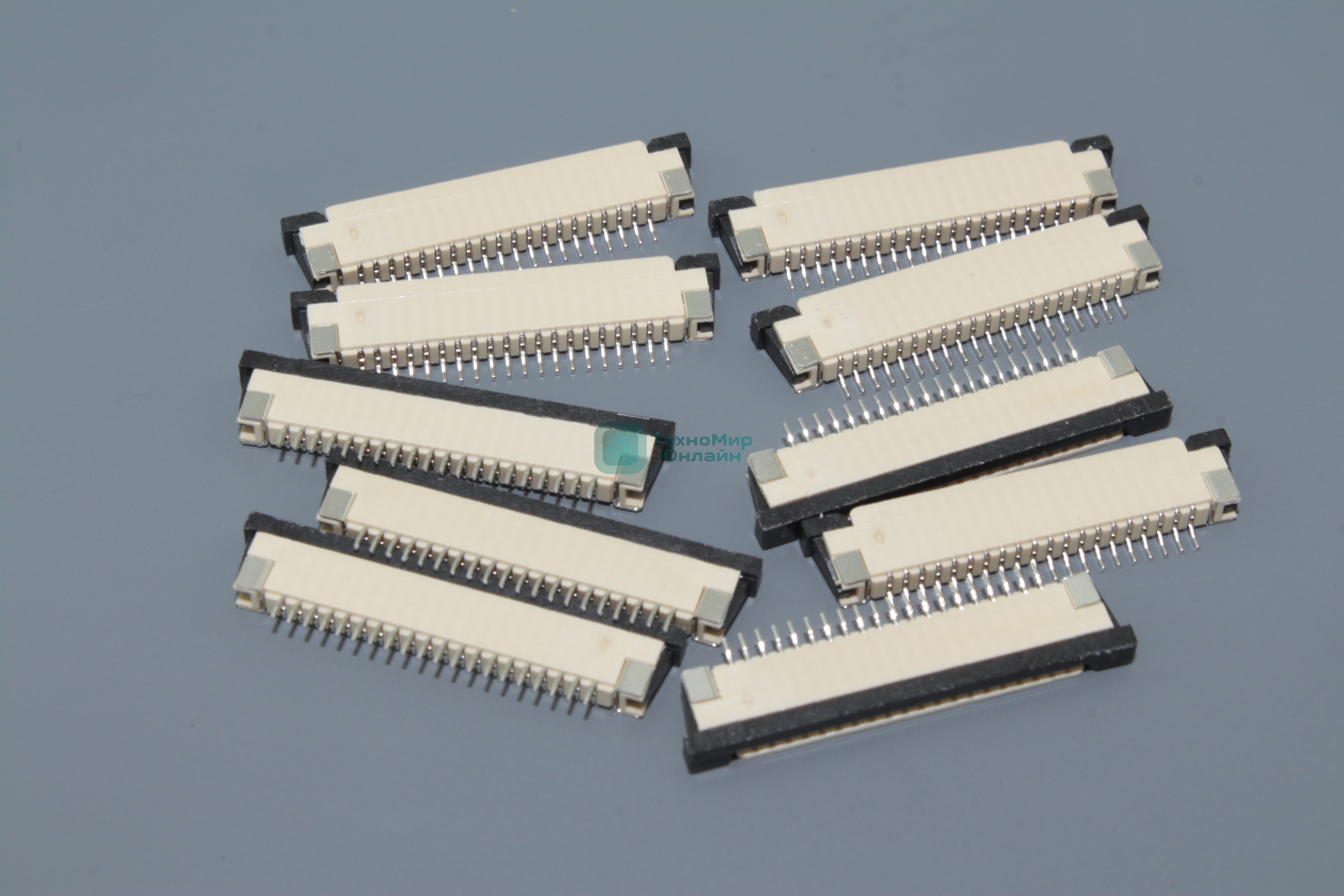 Разъем FPC Half Coverage Top Contact 1.0K-BS-20PWB 20 pin высота 2мм шаг 1мм 10 шт
