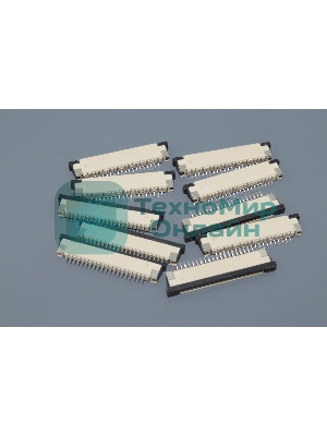 Разъем FPC Half Coverage Top Contact 1.0K-BS-20PWB 20 pin высота 2мм шаг 1мм 10 шт