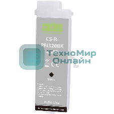 Картридж перезаправляемый струйный Cactus CS-R-PFI320BK-CHIP PFI-320BK черный (260мл) для Canon imagePROGRAF TM-200/200MFP/205/300/300MFP/305/250/255/350/355 с чипом