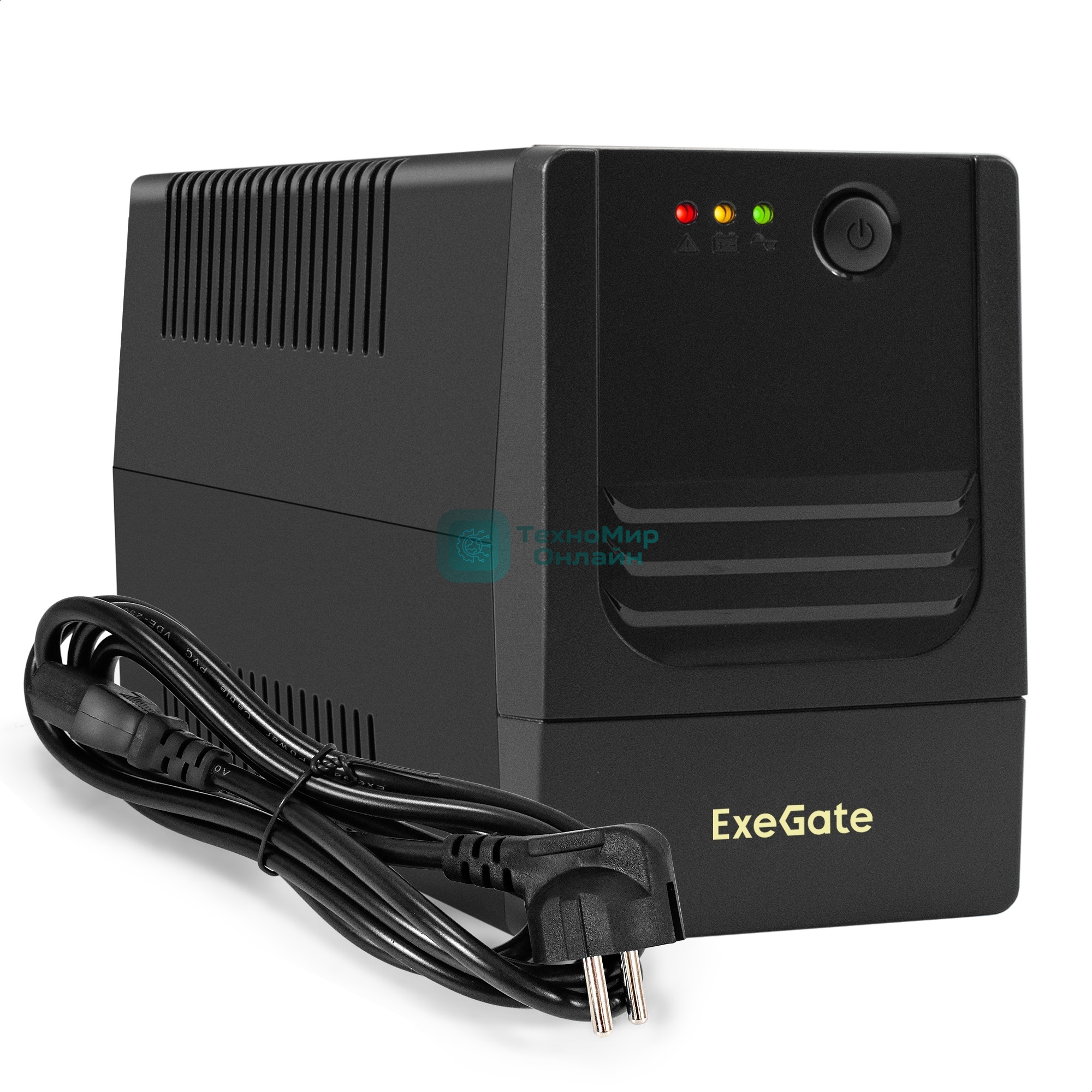 Источник бесперебойного питания ExeGate Power NB-850.LED.AVR.4C13 (850VA/510W, LED, AVR, 4*C13, батарея 12V 9Ah, черный)