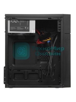 Компьютерный корпус с блоком питания 450Вт. Сase Forza mATX, 450W, 2xUSB 3.0, Black, w/o FAN, 12 см fan PSU, power cord