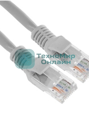 Патч-корд LSZH UTP Cablexpert PP31-10M cat.5e, 10м, литой, многожильный, серый