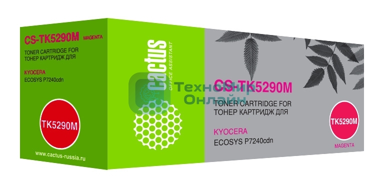 Картридж лазерный Cactus CS-TK5290M пурпурный (13000 стр.) для Kyocera ECOSYS P7240cdn