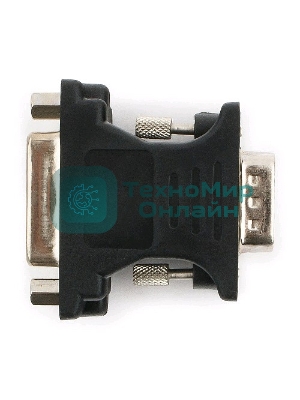 Переходник Cablexpert VGA-DVI, 15M/25F, черный, пакет (A-VGAM-DVIF-01)