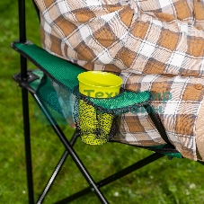 Стул складной Palisad Camping с подлокотниками и подстаканниками 81х51х86 см
