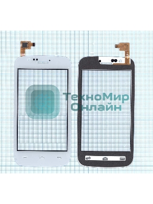 Сенсорное стекло (тачскрин) для Explay A400, белое