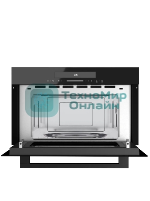 Встраиваемая микроволновая печь Kuppersberg, High-Tech, 34 л, гриль, 5 уровней мощности, 8 автоматических программ, многофункциональный таймер, размораживание, сенсорное управление, блокировка от детей, поворотный стол, черный