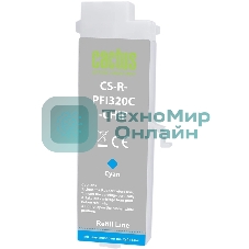 Картридж струйный Cactus CS-R-PFI320C-CHIP PFI-320C голубой (260мл) для Canon imagePrograff TM-200/200MFP/205/300/300MFP/305/250/255/350/355 с чипом