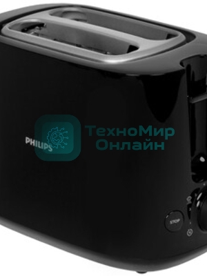 Тостер Philips HD2581/90 черный, 830 Вт, 2 слота