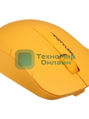 Мышь беспроводная A4Tech Fstyler FG15C Air2 желтый, 1200 dpi, радиоканал, USB, кнопки - 3