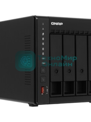 Сетевое хранилище SMB QNAP TS-453E-8G NAS, 4-tray w/o HDD. 2xHDMI-port. 4-core Celeron J6412 2-2.6 GHz, 8Gb DDR, 2x2.5Gb LAN, 2 x M.2 2280 PCIe Gen 3 x2, 2x USB 3.2 Gen 2 (10Gbps) Port, 2x USB 2.0 port