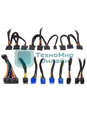 Блок питания ExeGate 700PPX (EX220362RUS-S), 700Вт, 135мм, модульный, черный