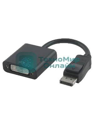 Переходник DisplayPort - DVI Cablexpert A-DPM-DVIF-002, 20M/19F, черный, пакет